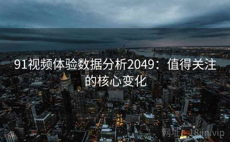 91视频体验数据分析2049：值得关注的核心变化
