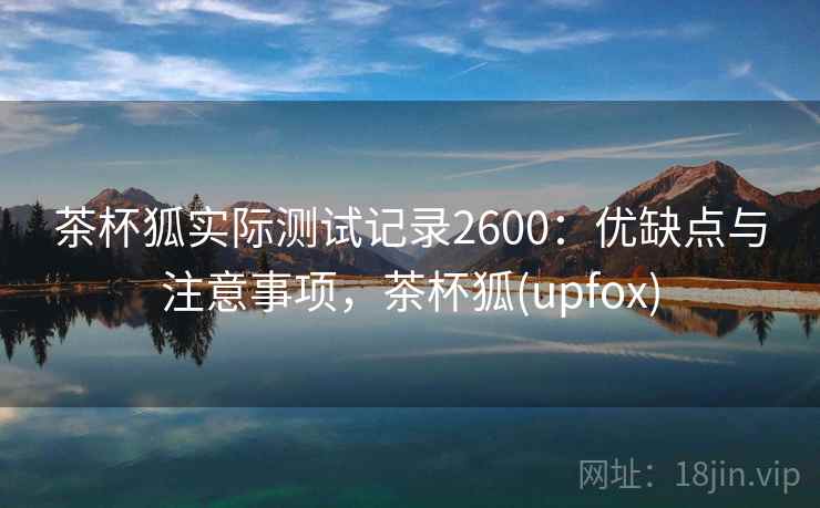 茶杯狐实际测试记录2600：优缺点与注意事项，茶杯狐(upfox)